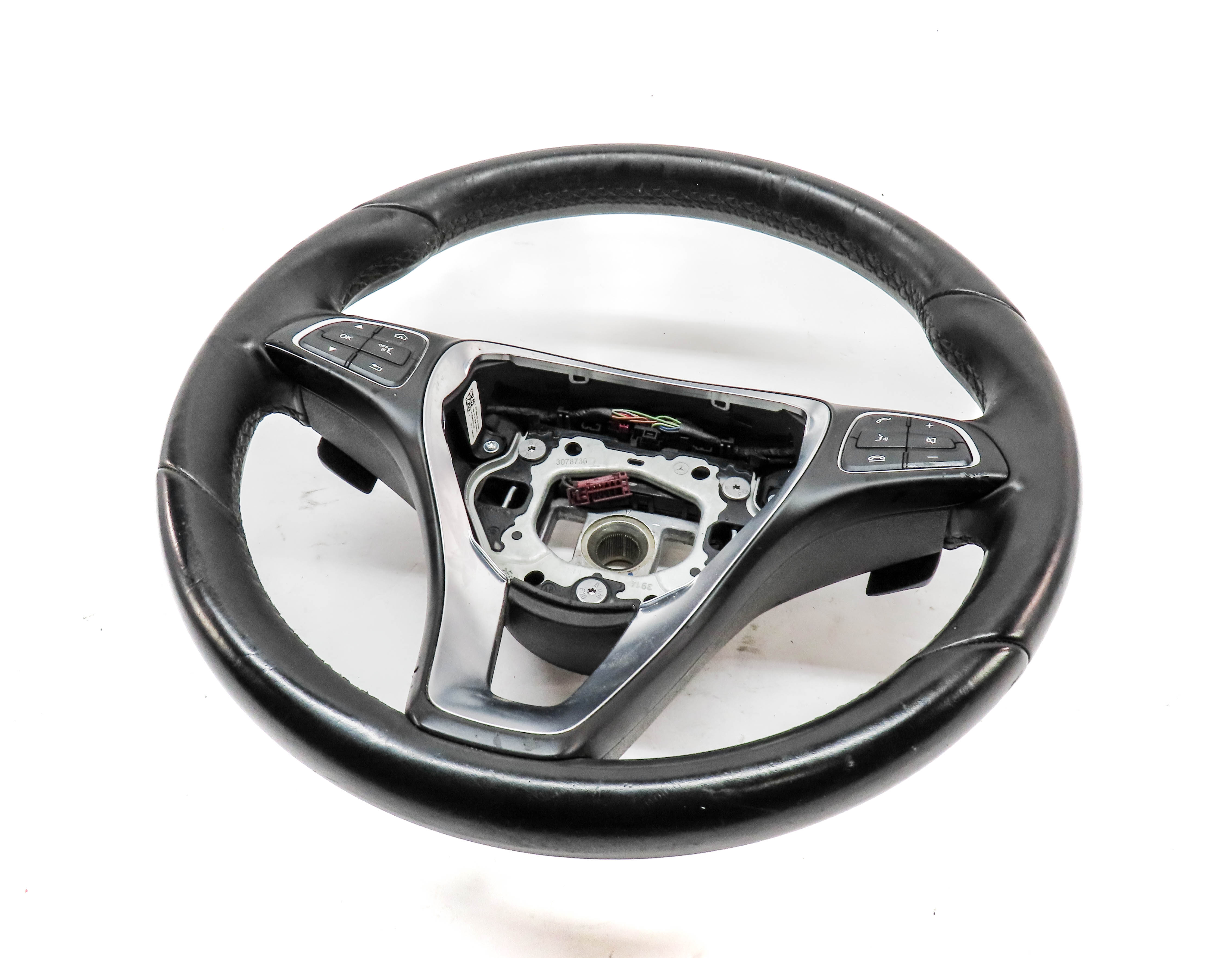 15-16 C-CLASS (W205) STEERING WHEEL w/ SHIFT PADDLES & SWITCHES (Black) — exact item pictured